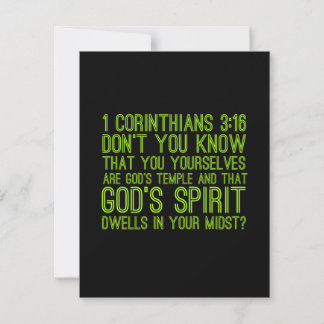 God's temple Bible Jesus Christian religious quote Thank You Card