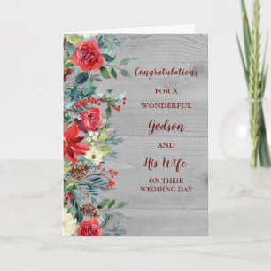 Godson and His Wife Wedding Day Congratulations Card