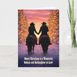 Godson and Wife Goddaughter in Law Country Card