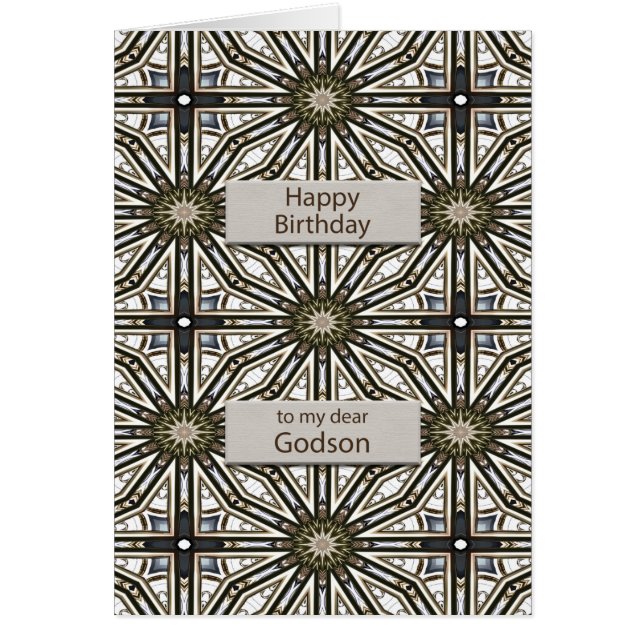 Godson Birthday Abstract Mandala Design (Front)
