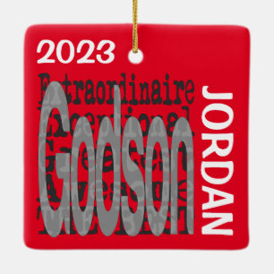Godson Extraordinaire CUSTOM Ceramic Ornament