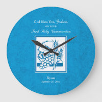 Godson First Communion, Wheat, Grapes Blue
