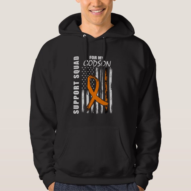 Godson Multiple Sclerosis Awareness Flag Supporter Hoodie (Front)