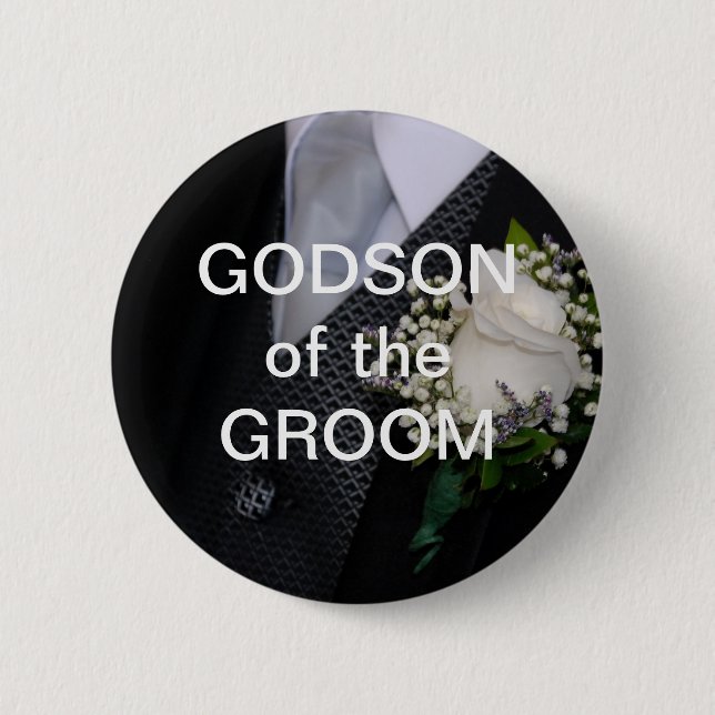 Godson Of The Groom 2 Inch Round Button (Front)