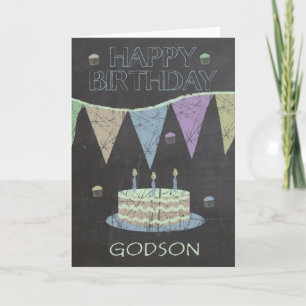 Godson Trendy Chalk Board Effect, Cake Card
