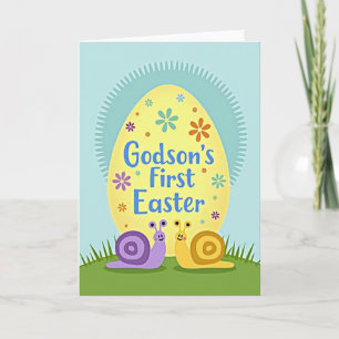 Godsons First Easter Celebration Card