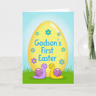Godsons First Easter Greeting Card