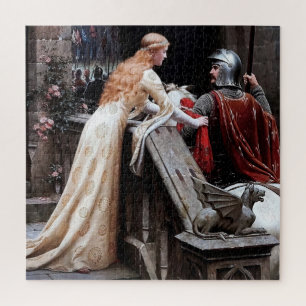 “Godspeed” Medieval Painting by Edmund Blair Leigh Jigsaw Puzzle