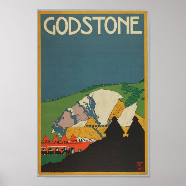 Godstone, Surrey, England Vintage Travel Poster (Front)