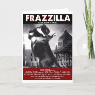 Godzilla Cat Greeting Card