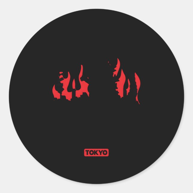 Godzilla I Survived Godzilla Classic Round Sticker (Front)