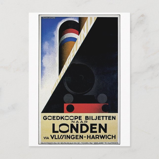 Goedkoope Biljetten - Vintage Travel Ad Postcard (Front)
