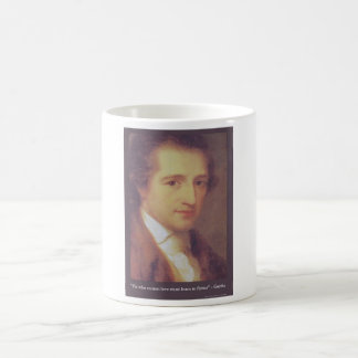 Goethe "Love Or Flatter" Love Quote Gifts Tees Mug