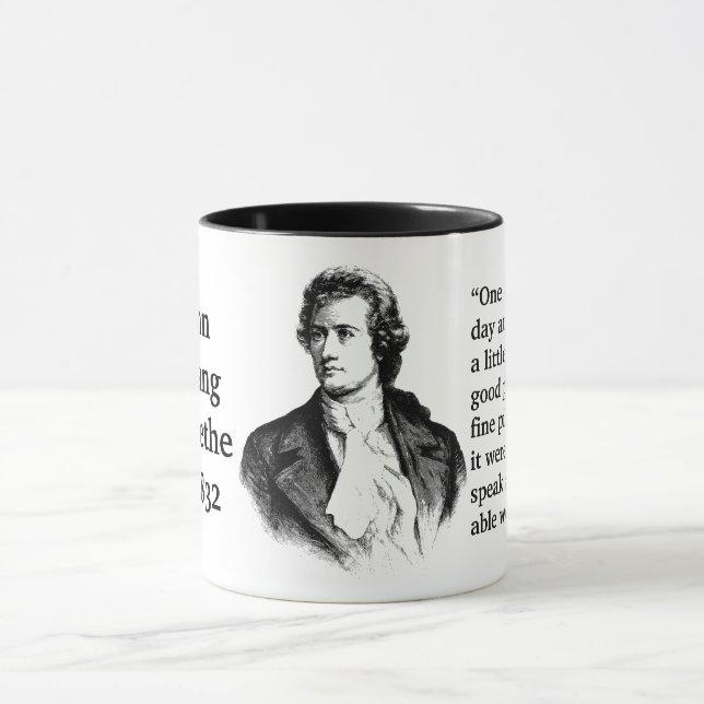 Goethe quote on life mug (Center)