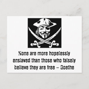 Goethe Quote w/ Anonymous Pirate Postcard
