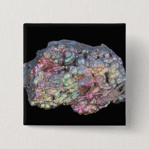 Goethite Showing Iridescence 2 Inch Square Button