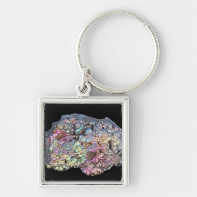 Goethite Showing Iridescence Keychain (Front)