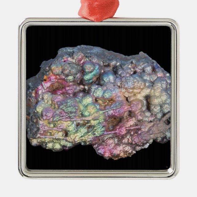 Goethite Showing Iridescence Metal Ornament (Front)