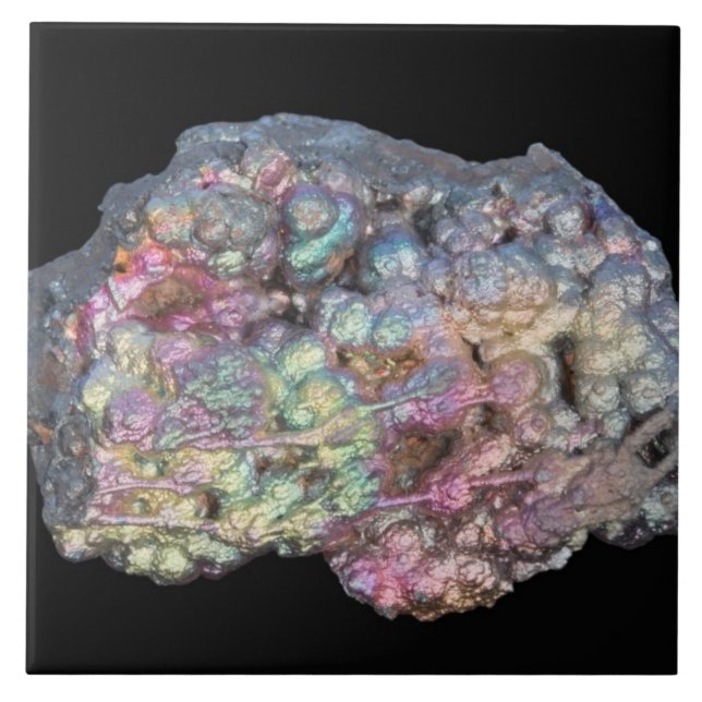 Goethite Showing Iridescence Tile (Front)