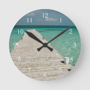 Goff Caye, a popular Barrier Reef Island Round Clock