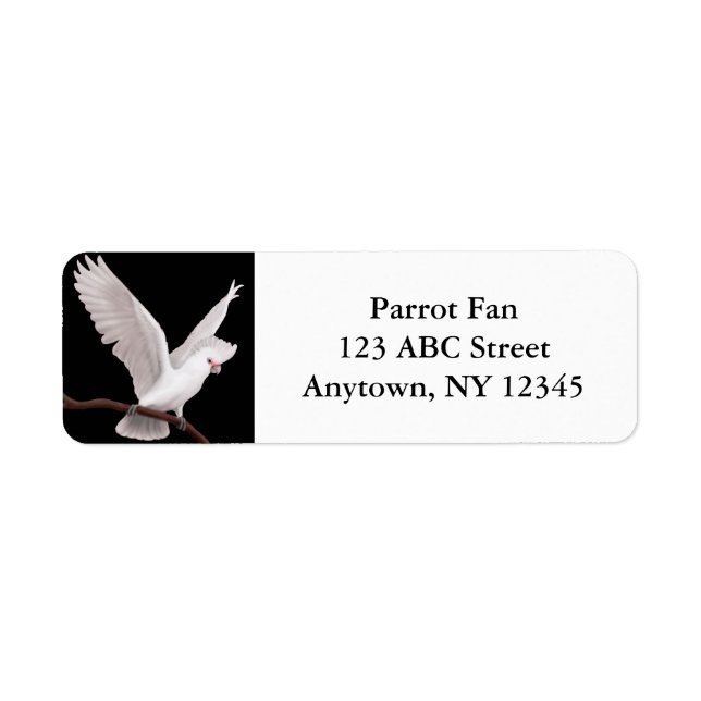 Goffin's Cockatoo Étiquette personnalisable (Devant)