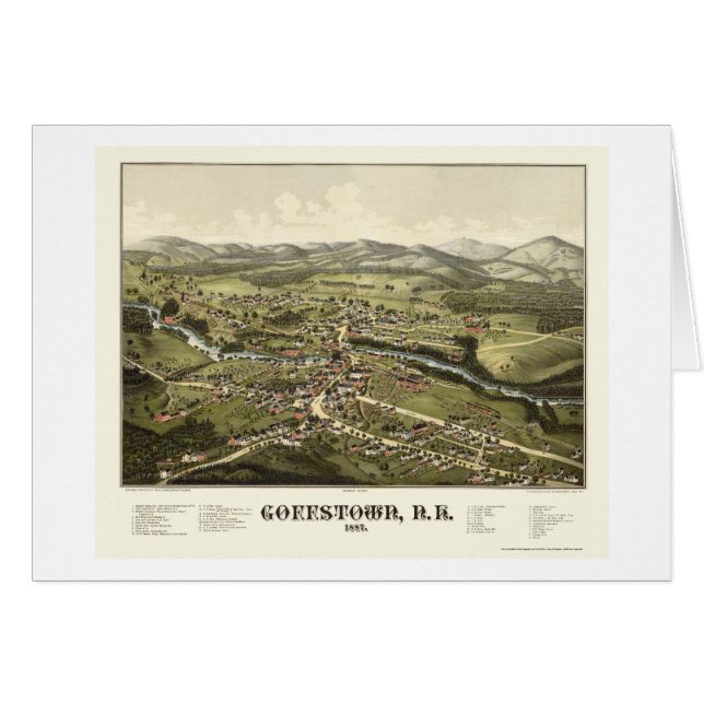 Goffstown, NH Panoramic Map - 1887 (Front Horizontal)