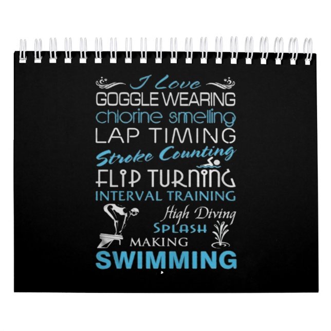 Goggle Wearing Lap Timing Flip Turning Making Swim Calendar (Cover)