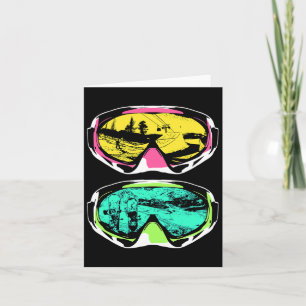 Goggles Snow Mountain Snowboard  Card