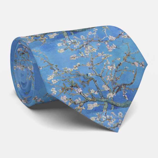 Gogh, “ Almond blossom ” Tie (Rolled)