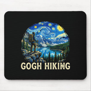 Gogh hiking funny hiker starry night art van gogh mouse pad