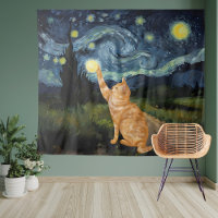 Gogh Kitty Starry Night Cat