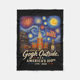Gogh Outside 250th Anniversary 1776 2026 Paint The Fleece Blanket