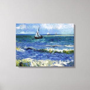 Gogh Seascape near Les Saintes-Maries-de-la-Mer Canvas Print