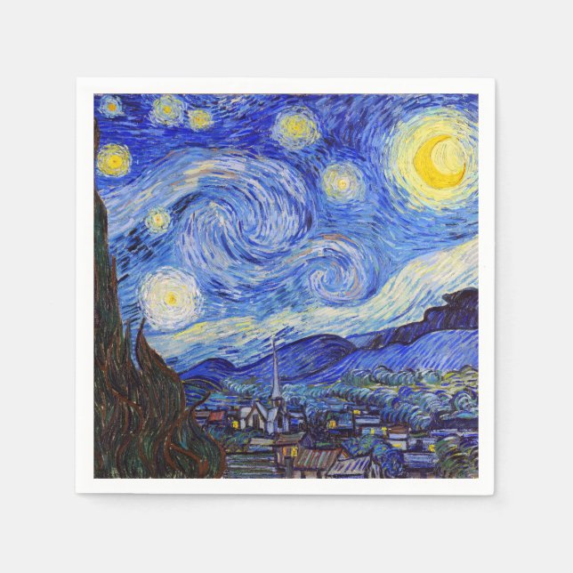 Gogh , "Starry Night" Napkin (Front)