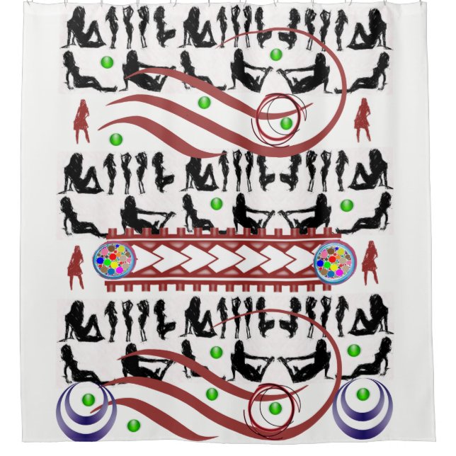 gogo mans blanc dames rideau de douche (Devant)