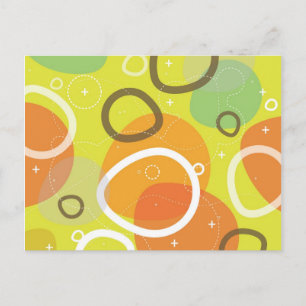 Gogo Retro Modern Abstract Postcard