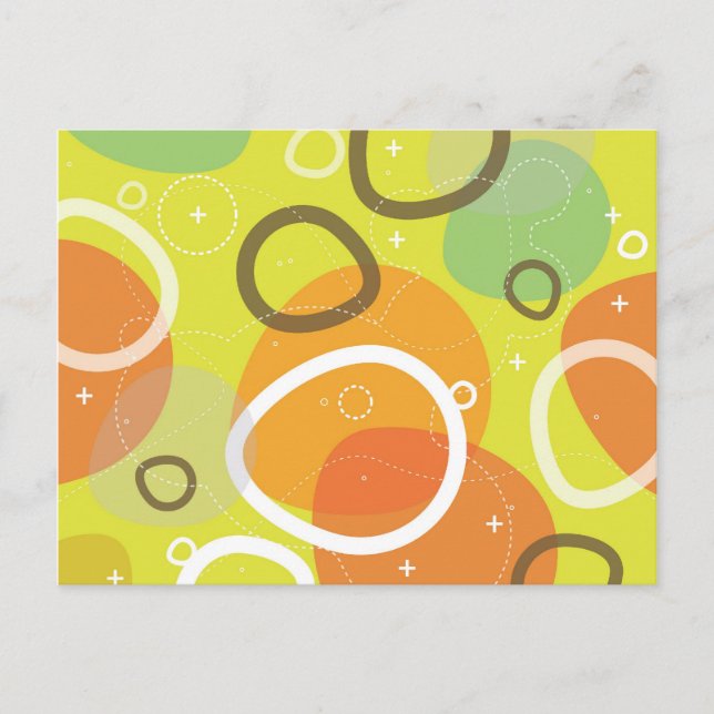 Gogo Retro Modern Abstract Postcard (Front)