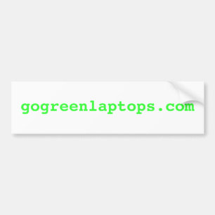gogreenlaptops.com bumper sticker