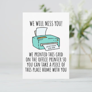 Going Away Card for Coworker or Boss, Funny Going