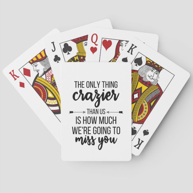 Going Away Gift, Boss Leaving, Best Friend Gift, F Playing Cards (Back)