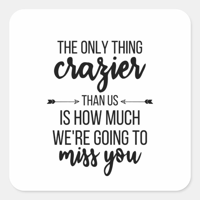 Going Away Gift, Boss Leaving, Best Friend Gift, F Square Sticker (Front)