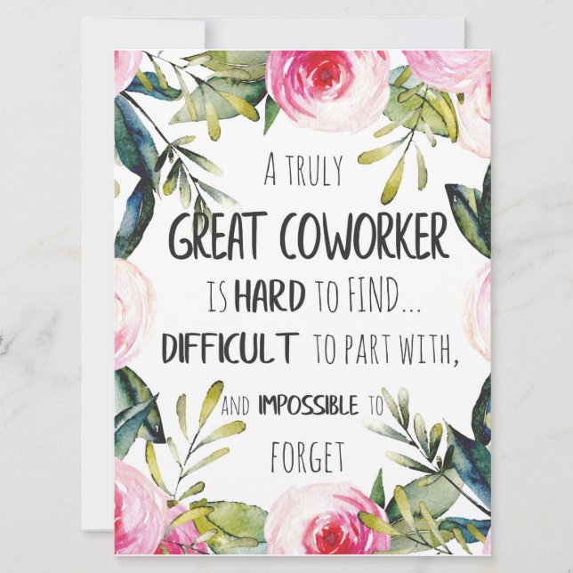 Going Away gift for coworker Leaving Gift Goodbye Card (Front)