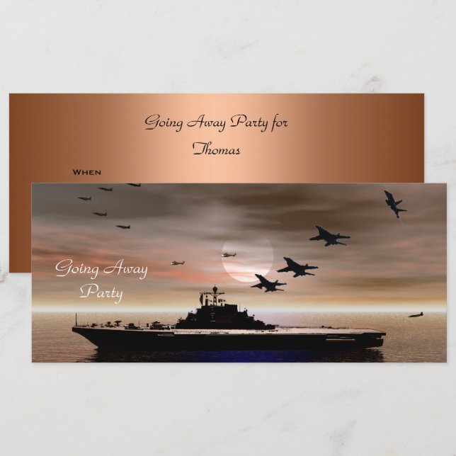 Going Away Party Invitation (Front/Back)