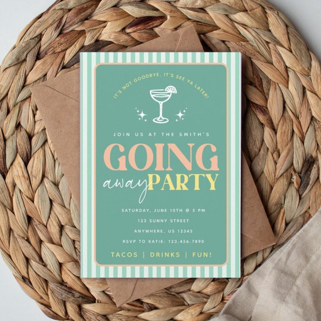 Going Away Party Invitation Modern Farewell (Creator Uploaded)