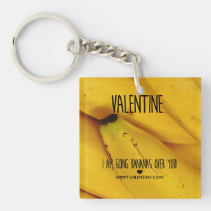 Going bananas over you Valentine's Day Keychain