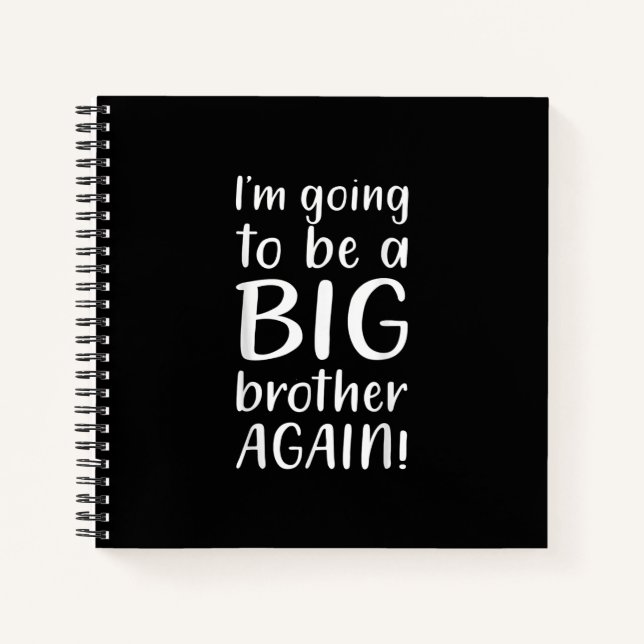 Going Big Brother Again Announcement Gift Brother Notebook (Front)