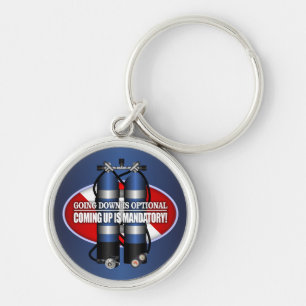 Going Down Is Optional (ST) Keychain