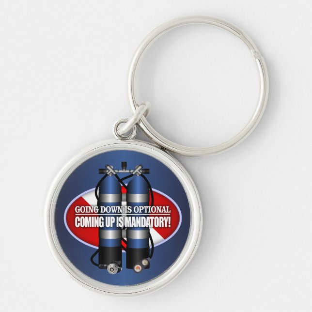 Going Down Is Optional (ST) Keychain (Front)