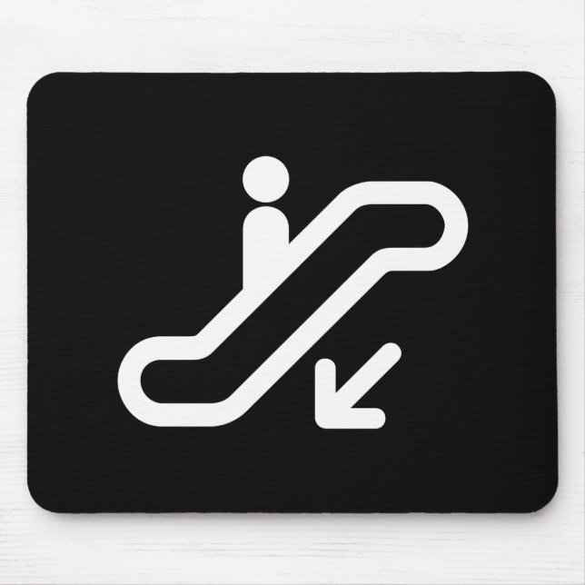 Going Down Pictogram Mousepad (Front)