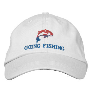 Going fishing fishermans embroidered hat